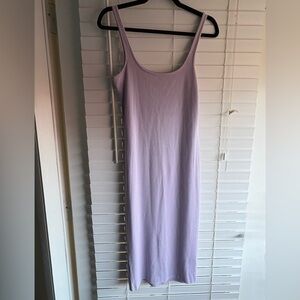 Lavender Ribbed Maxi Dress